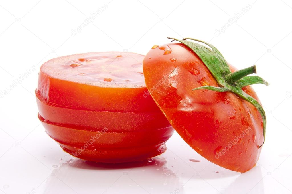 Fresh Red Tomato Slices