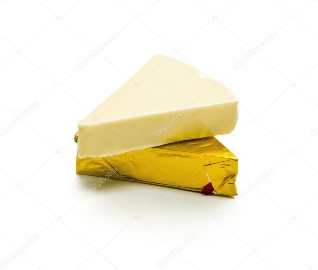 Two Triangular Cheese Portions