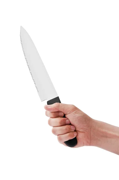 Hand med kniv — Stockfoto