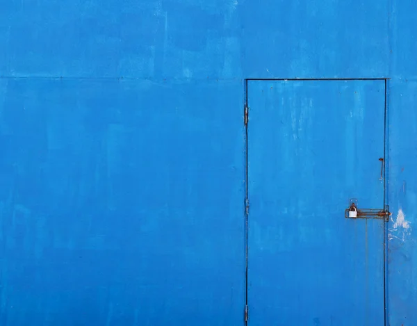 Pintu tua biru — Stok Foto