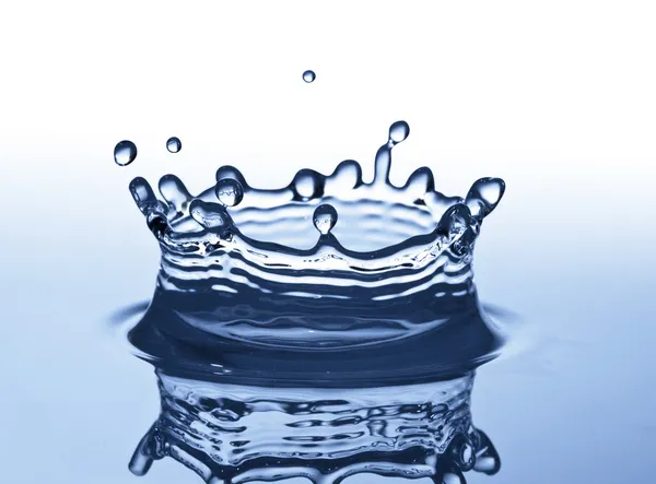 Modrá střik vody — Stock fotografie