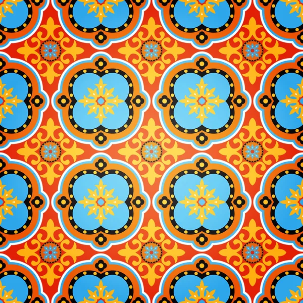 Kleurrijke decoratieve naadloze patroon — Stockvector