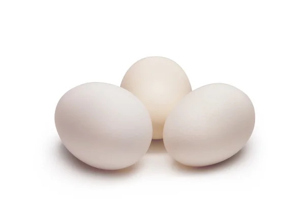 Three White Eggs — Stock Photo, Image