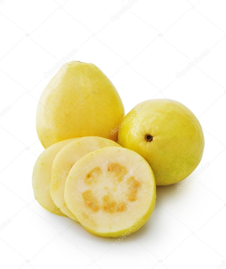 Couple Guava Fruits And Slices