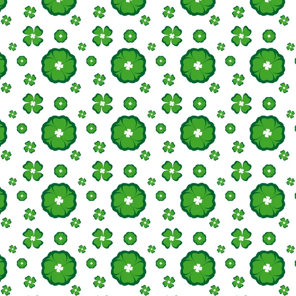 Green Flower Seamless Pattern — Stock Vector