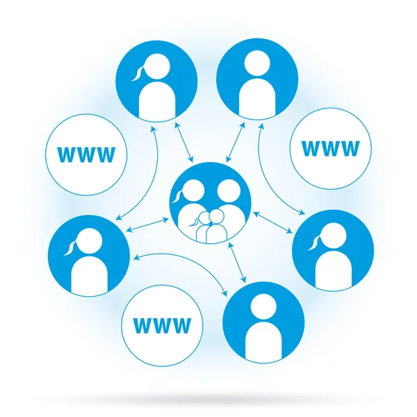 Networking Connectivity Diagram — Stock Vector