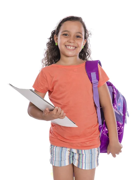 Escola menina olhando para longe — Fotografia de Stock