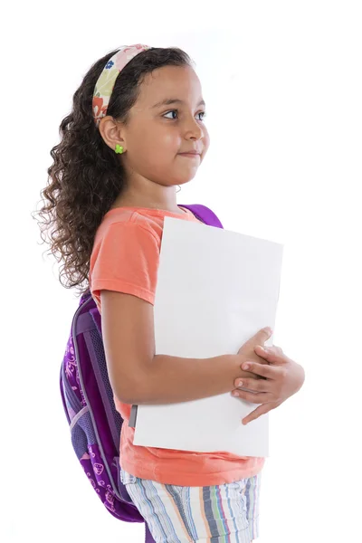 School Girl Looking Away — Stock Photo, Image