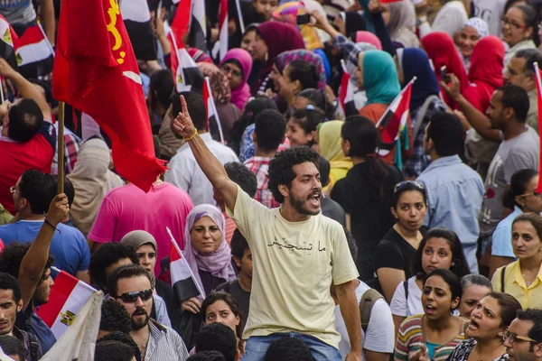 Activista egipcio protestando contra Morsy — Foto de Stock