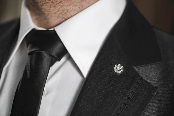 Black Wedding Suit — Stock Photo, Image