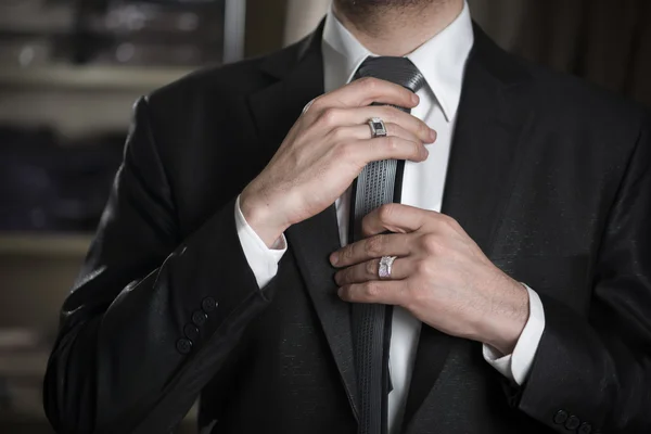 Tie Fixing — Stock Photo, Image