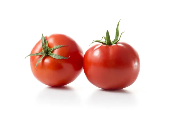 Two Red Tomato Fruits — Stock Photo, Image