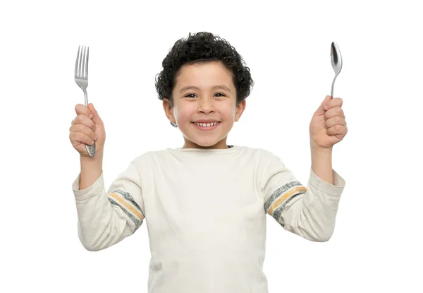 Hungry Boy — Stock Photo, Image