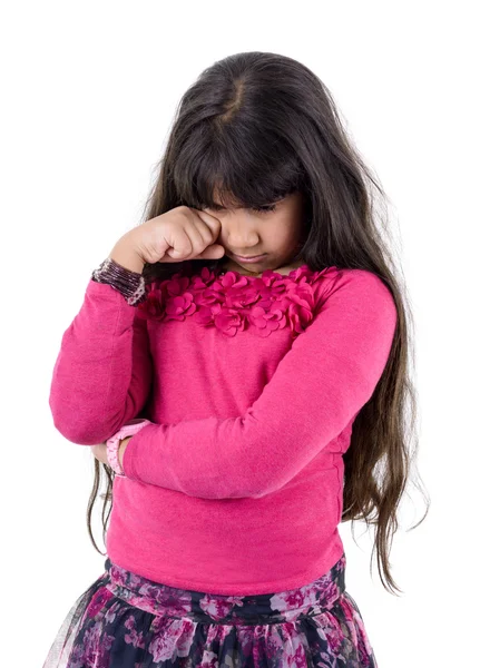 Menina triste chorando — Fotografia de Stock