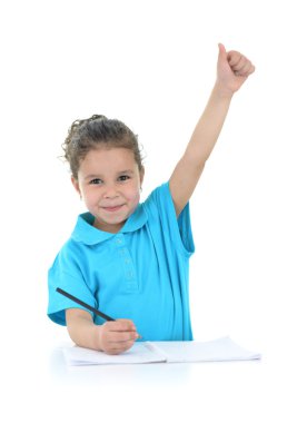 mutlu başarılı kız öğrenci