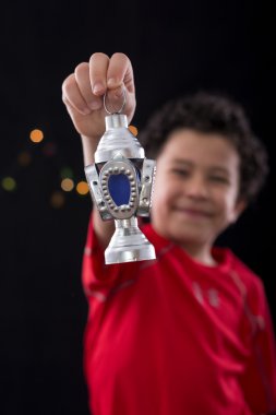 Ramazan fener ile mutlu bir genç çocuk