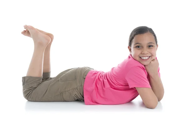 Beautiful Girl Laying Down — Stock Photo, Image