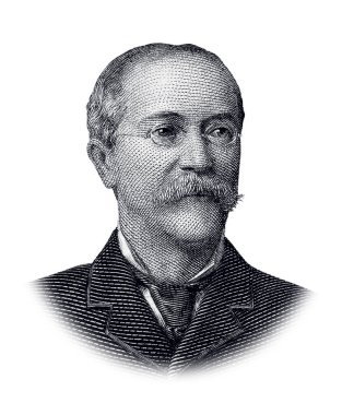 John J. Knox 'un Portresi Beyaz Arkaplanda İzole Edildi