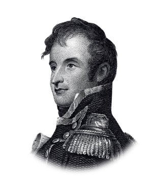 Stephen Decatur 'un Portresi Beyaz Arkaplanda İzole Edildi