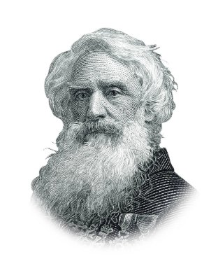 Samuel Morse 'un portresi Beyaz Arkaplanda İzole Edildi