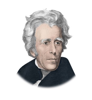 Andrew Jackson Portrait Isolated on White Background clipart