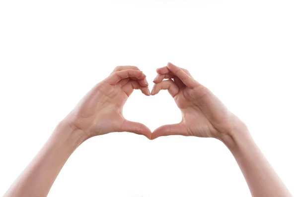 Пальцы, формирующие форму сердца — стоковое фото