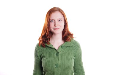 Gülümseyen genç kadın