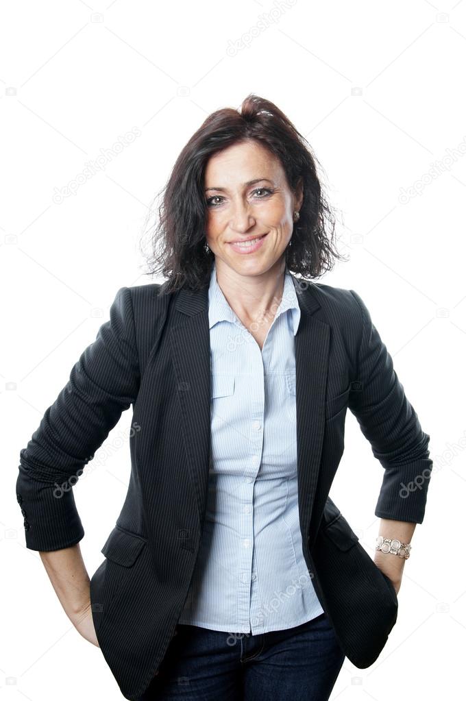 business woman smiling