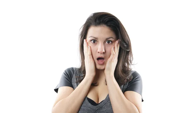 Scared young woman — Stock Photo, Image