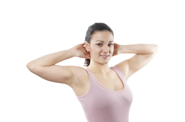 Sporty young woman smiling — Stock Photo, Image