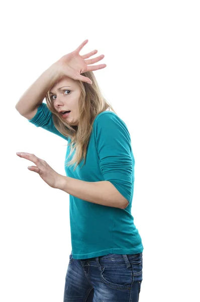 Scared woman — Stock Photo, Image