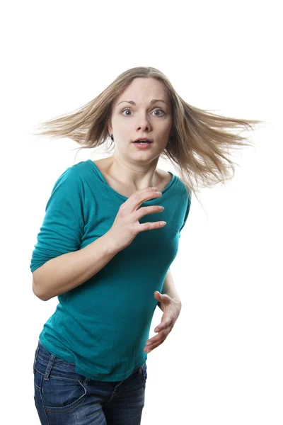 Scared woman — Stock Photo, Image