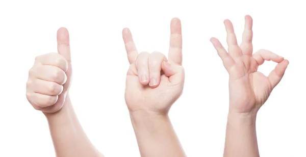 Hand sign set — Stock Photo, Image