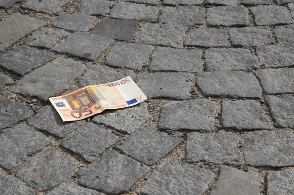 Lost cash banknote — Stok fotoğraf