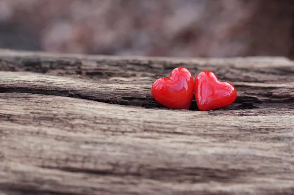 2 corazones rojos — Foto de Stock