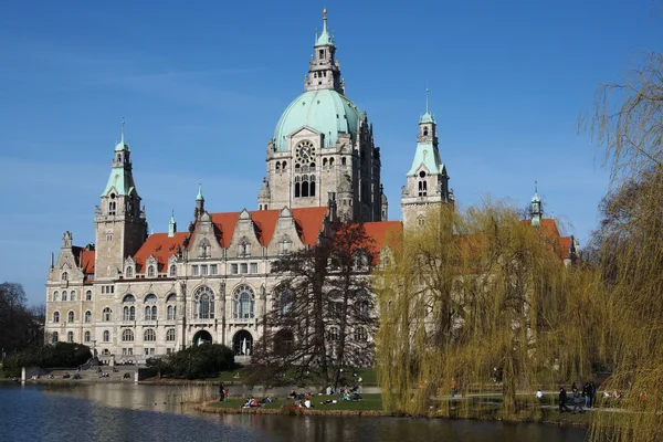 Neues rathaus itt: hannover, Németország — Stock Fotó