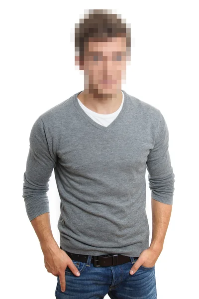 Pixelated ansikte — Stockfoto