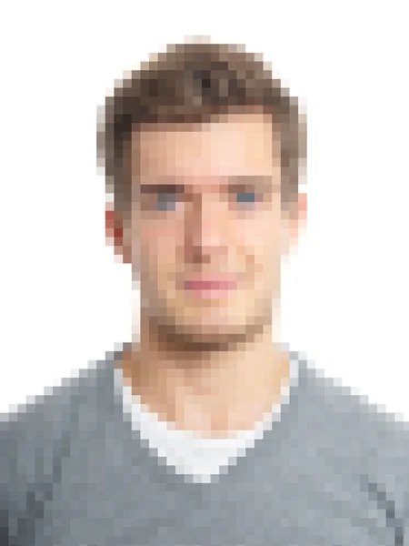 Faccia pixelata — Stockfoto