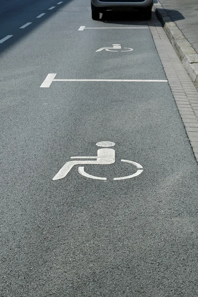 Osób niepełnosprawnych, parking — Zdjęcie stockowe