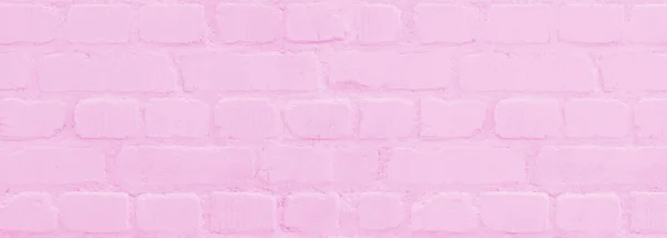 Roze baksteen muur web banner achtergrond — Stockfoto