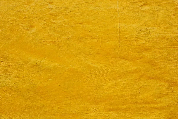 Грубая Гипсовая Стена Окрашены Ярко Желтый Фон Текстуры — стоковое фото