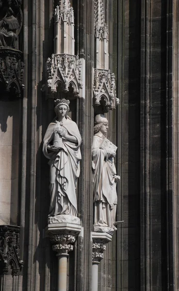 Détail de la façade de la cathédrale de Cologne — Photo
