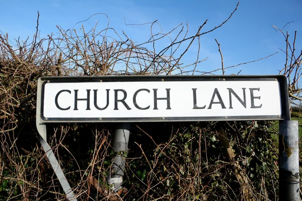 Church Lane road sign — Stock Photo, Image
