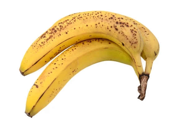 Tři přezrálé banány, hnědé skvrny — Stock fotografie