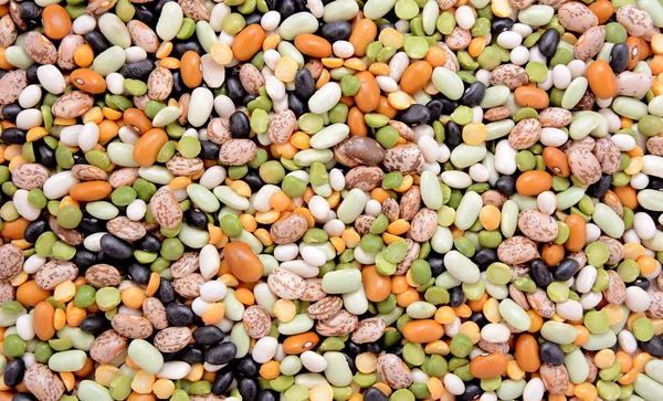 Mixed dried beans abstract background texture — Stock Photo, Image