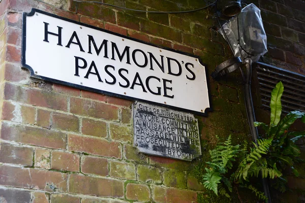 Hammonds Passage mit archaischer öffentlicher Bekanntmachung — Stockfoto