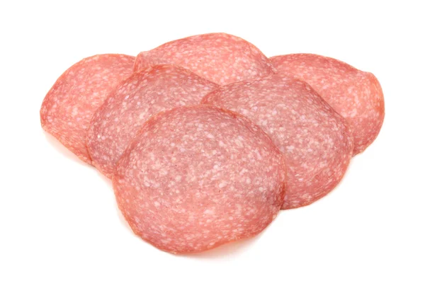 Slices of German salami — Stock Photo, Image