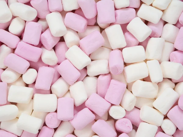 Mini marshmallows rosa e branco — Fotografia de Stock