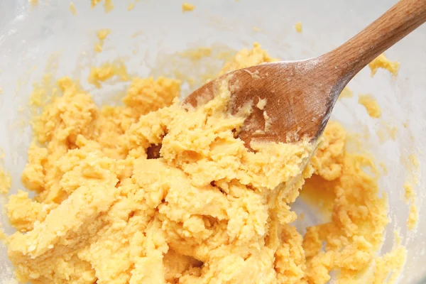 Butter and flour creamed together — Stock Photo, Image