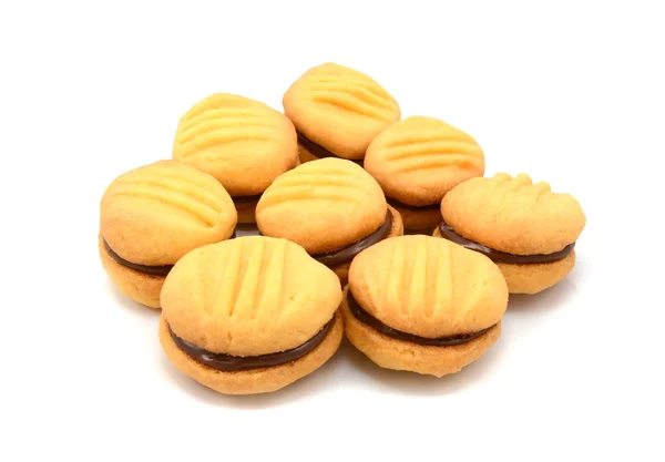 Yo-yo biscuits filled with chocolate — Stock Photo, Image